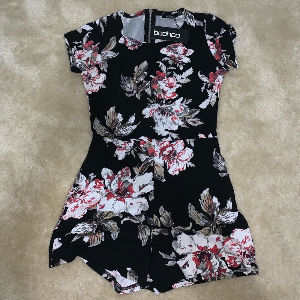 Cute and Stretchy Floral Romper